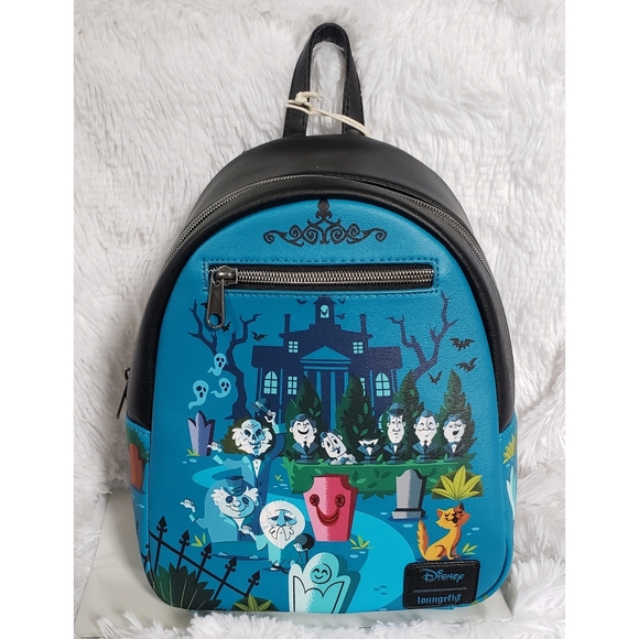 SOLD! NWT Loungefly Haunted Mansion Mini Backpack & Card Holder - Picture 2 of 15